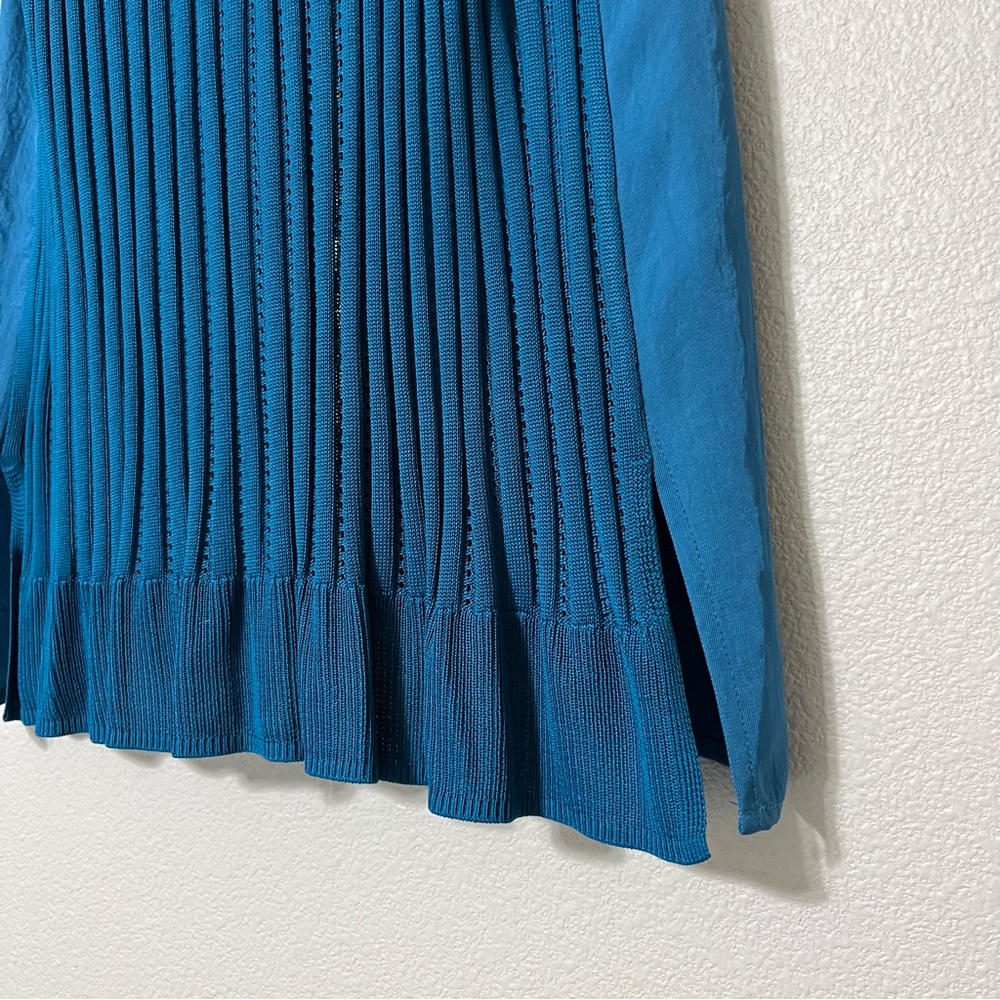 Rag & Bone Valerie Zip-Front Sleeveless Top in Blue Teal size Medium - Picture 6 of 10